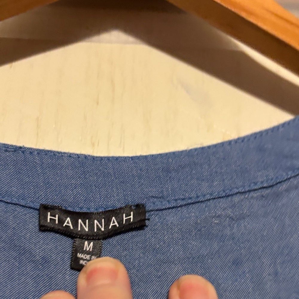 Hannah‎ Blue Embroidered Blouse - Picture 3 of 6
